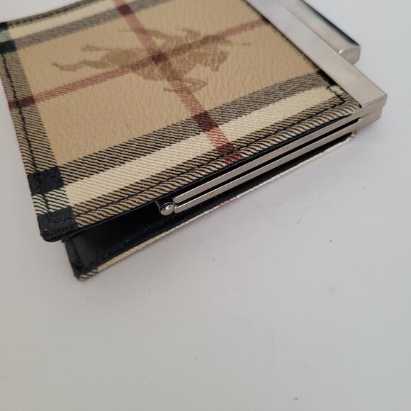 Burberry Hallmark Logo Wallet Small Coin Mini Check Plaid Kisslock Nova Vintage - Picture 6 of 8